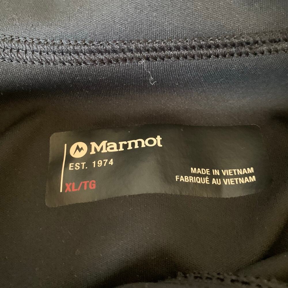 Marmot Black Half Zip Fitness Hoodie with Pockets Size XL - Picture 7 of 11
